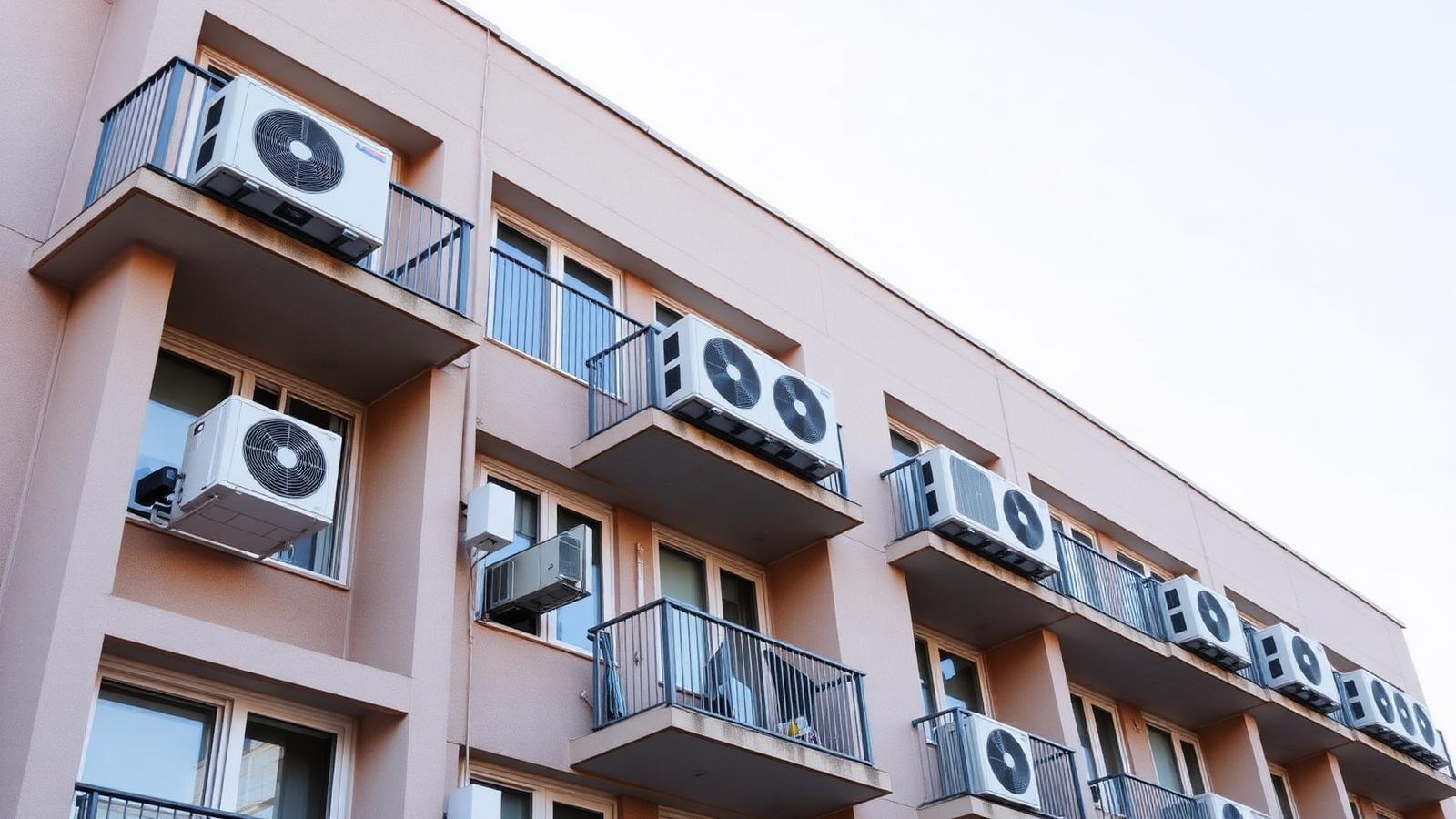 Mutarea unității exterioare din balcon pe fațadă, Florești